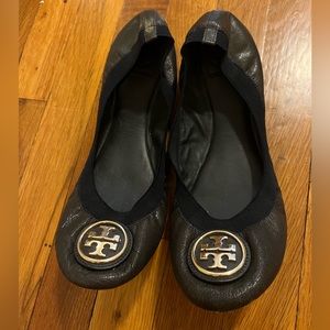 Tory Burch Caroline Ballet Flats Navy Size 11